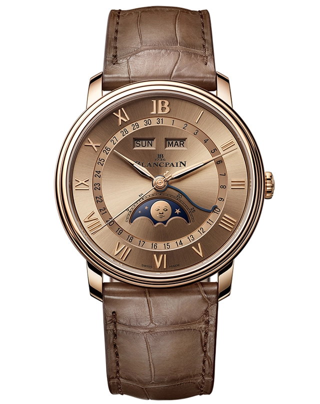 Blancpain – Villeret Quantième Complet Phases de Lune, Dresswatch mit Komplikationen und Lederband