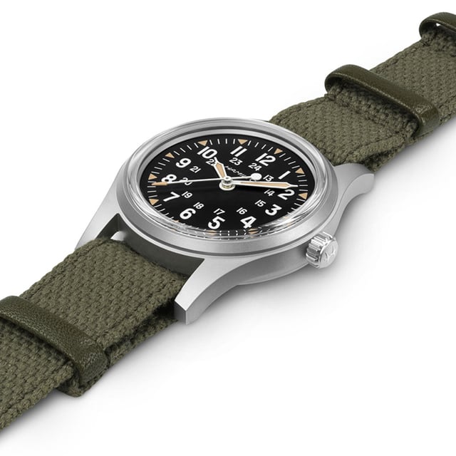 Hamilton Khaki Field Mechanical 36mm, liegende Uhr