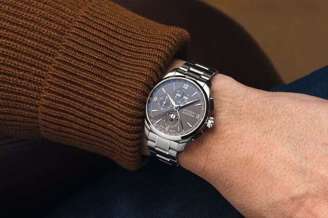 Union Glashütte: Belisar Chronograph Mondphase Wristshot