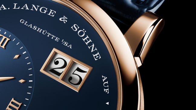 A. Lange & Söhne: Lange 1 in Rotgold mit blauem Zifferblatt