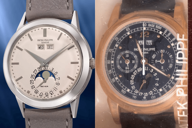 Aufnahmen der Patek Philippe Ref. 3448 „Tokyo White“ und Ref. 5970R