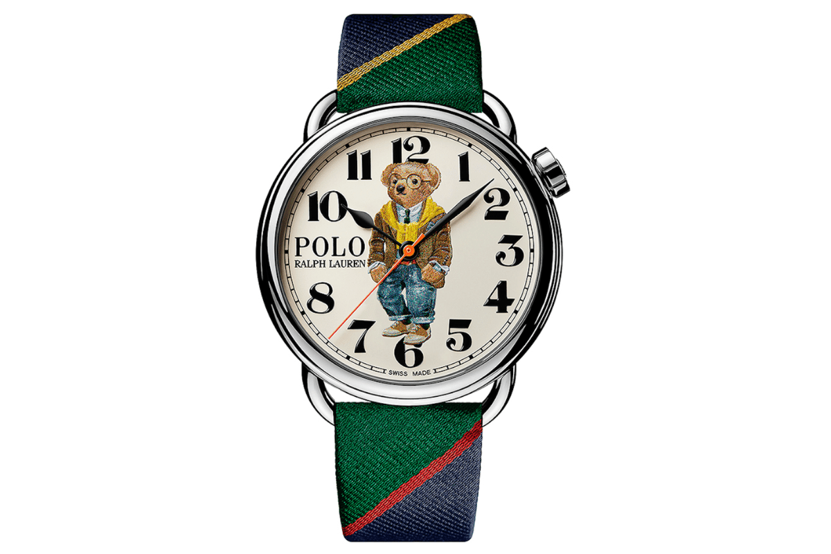 Frontansicht der Ralph Lauren Preppy Bear Watch