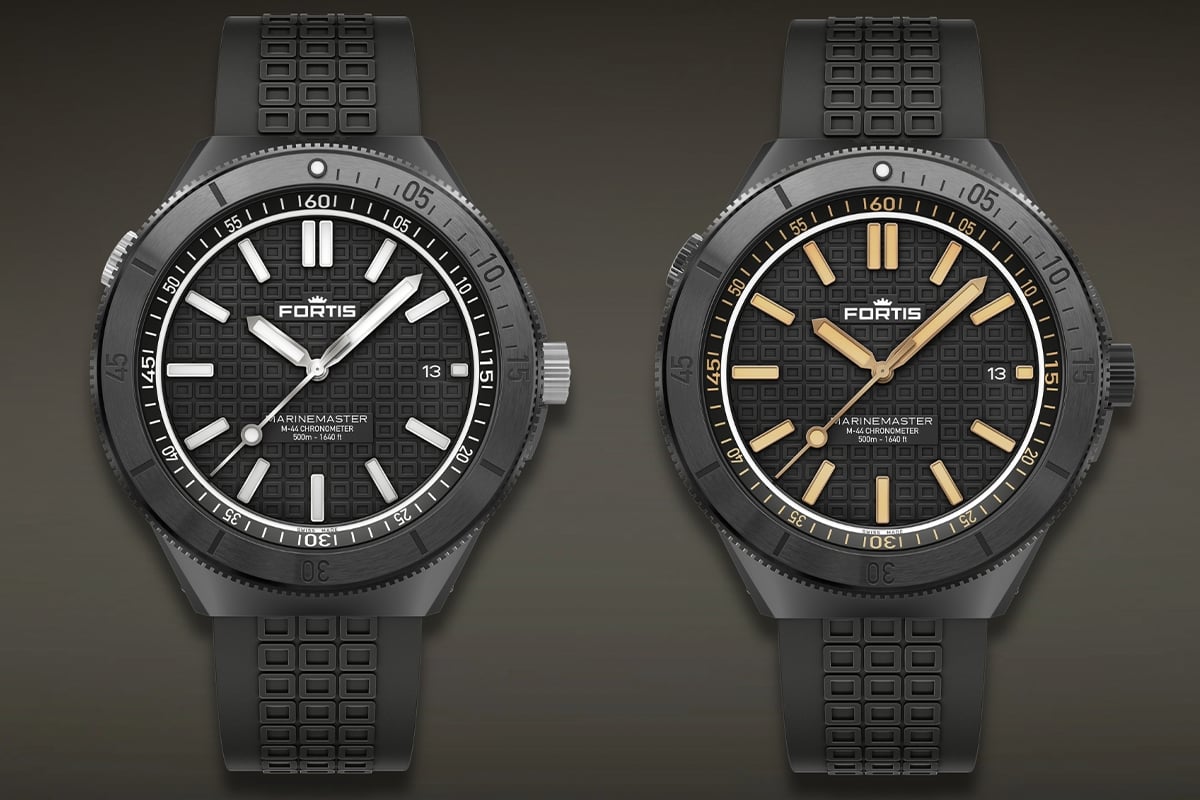 Fortis Marinemaster, schwarz beschichtete Taucheruhr