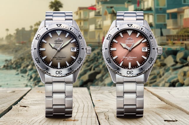 Orient Mako 40 in Kupfer und Grau mit Farbverlauf