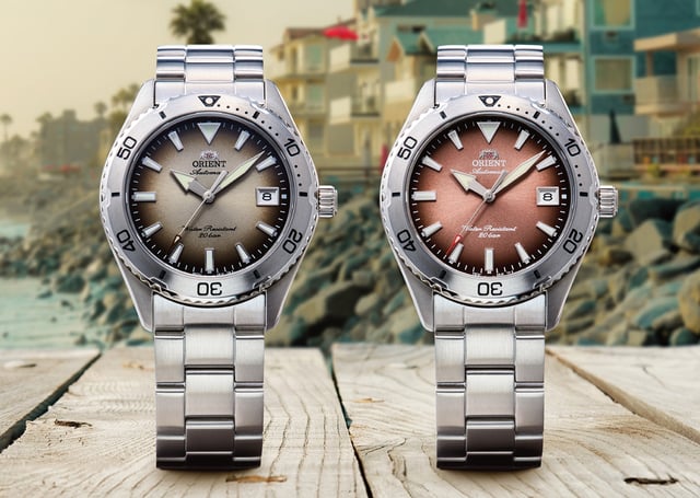 Orient Mako 40 in Kupfer und Grau mit Farbverlauf