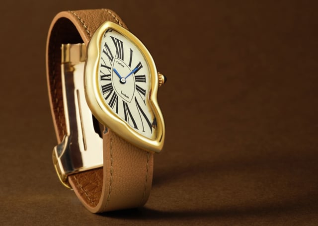 Cartier Crash, seltene Golduhr mit außergewöhnlichem Design und mechanischem Werk