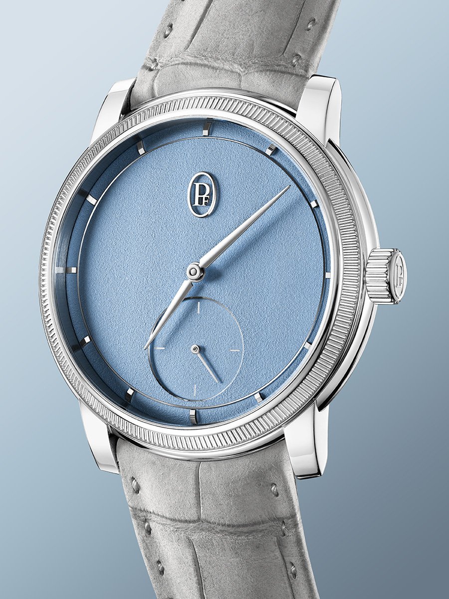 Parmigiani Fleurier Toric Petite Seconde Platinum Morning Blue: Zifferblattdetail