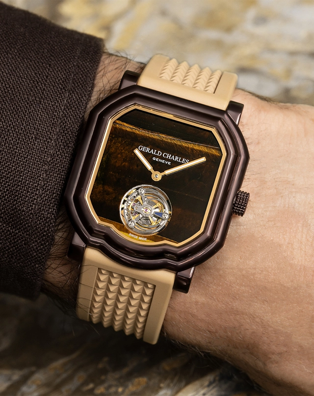 Gerald Charles – Maestro ‘Tiger’s Eye’ Limited Edition, Automatikuhr mit Steinzifferblatt