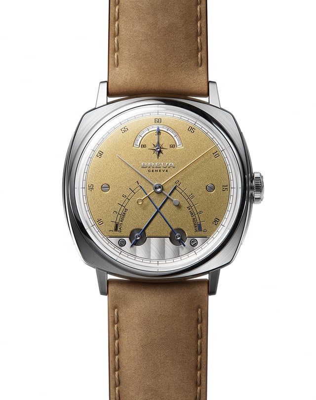 Breva Genève – „Segreto di Lario“ Meridian Gold, Luxusuhr aus Titan mit Handaufzugswerk