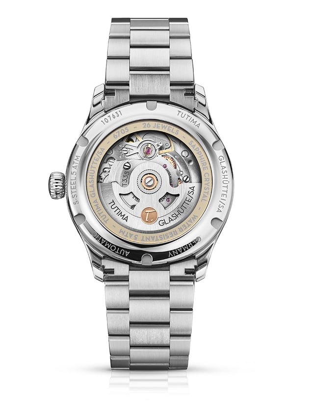 Tutima Glashuette Sky, Referenz 6705-10, Sichtboden Uhrwerk