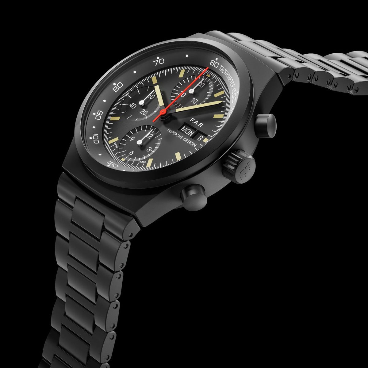 Porsche Design: Chronograph 1 Jubiläumsedition 90 Jahre F. A. Porsche Halbseite