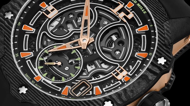 Richard Mille, skelettierte Luxusuhr aus Carbon TPT