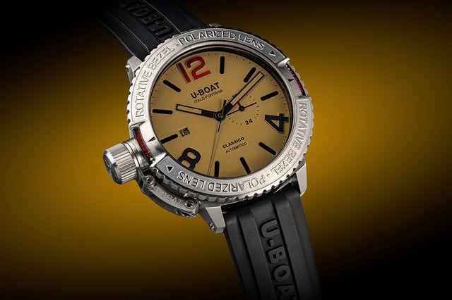 U-Boat – Classico Polarized Dark Mistery, Taucheruhr mit braunem Zifferblatt und Automatikwerk