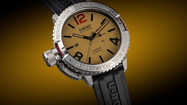 U-Boat – Classico Polarized Dark Mistery, Taucheruhr mit braunem Zifferblatt und Automatikwerk