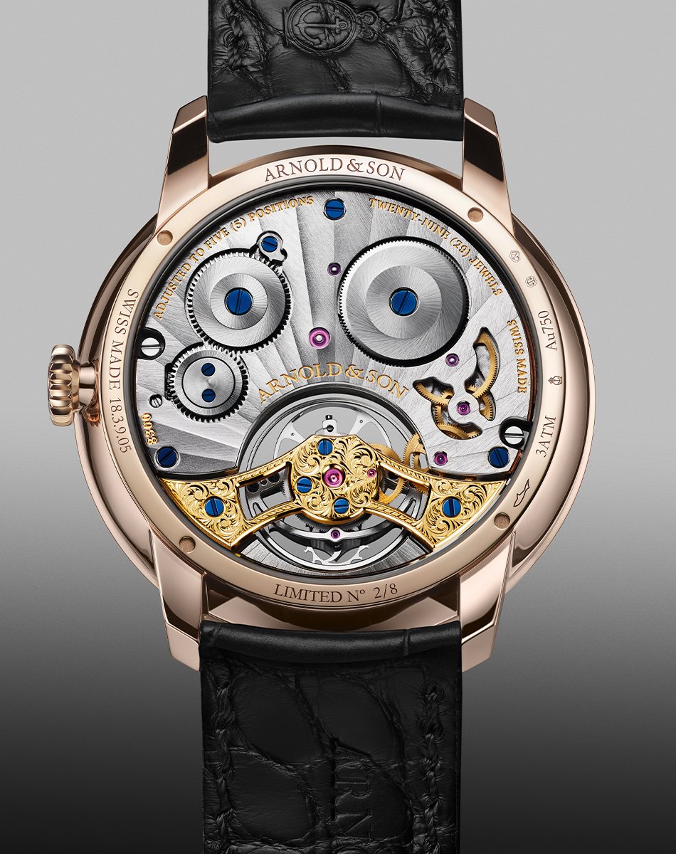 Arnold & Son – Ultrathin Tourbillon Onyx, elegante Dresswatch mit Tourbillon und Onyx-Zifferblatt