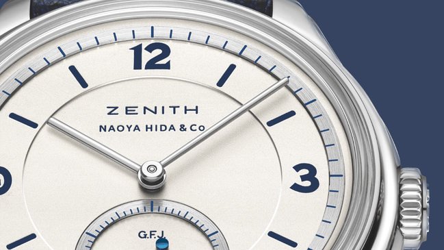 Detail der Zenith G.F.J. Calibre 135 Double Signed with Naoya Hida & Co., Zifferblatt
