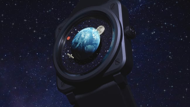 Zifferblatt und Armband der Bell & Ross BR-03 Astro