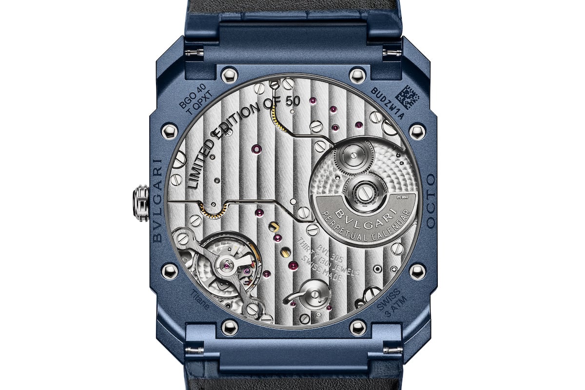 Rückseite der Bulgari Octo Finissimo Perpetual Calendar