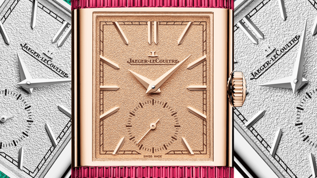 Nahaufnahme, Zifferblatt der drei versionen der Jaeger-LeCoultre Reverso „Or Deco“