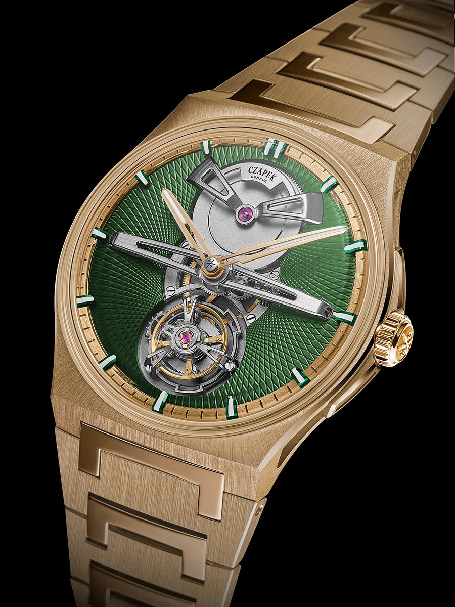 Czapek Antarctique Tourbillon Victory Green: Zifferblatt 