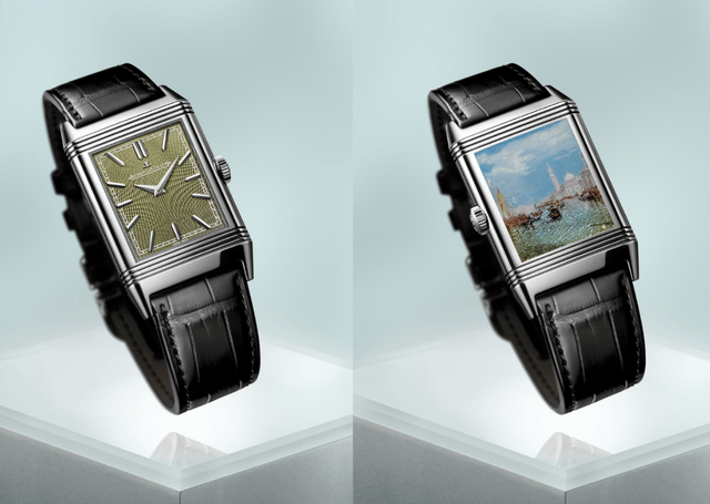 Die Front und Rückseite der Venice, the Dogana and San Giorgio Maggiore Jaeger-LeCoultre Reverso Tribute Enamel  Turner Series 