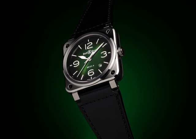 Bell & Ross BR-03 Green Steel, Edelstahluhr mit grünem Zifferblatt