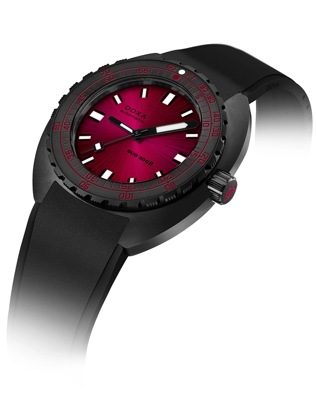Doxa – SUB 300β Ceramic „Dubai Watch Week 2025“, Taucheruhr mit Kautschukband und Automatikkaliber