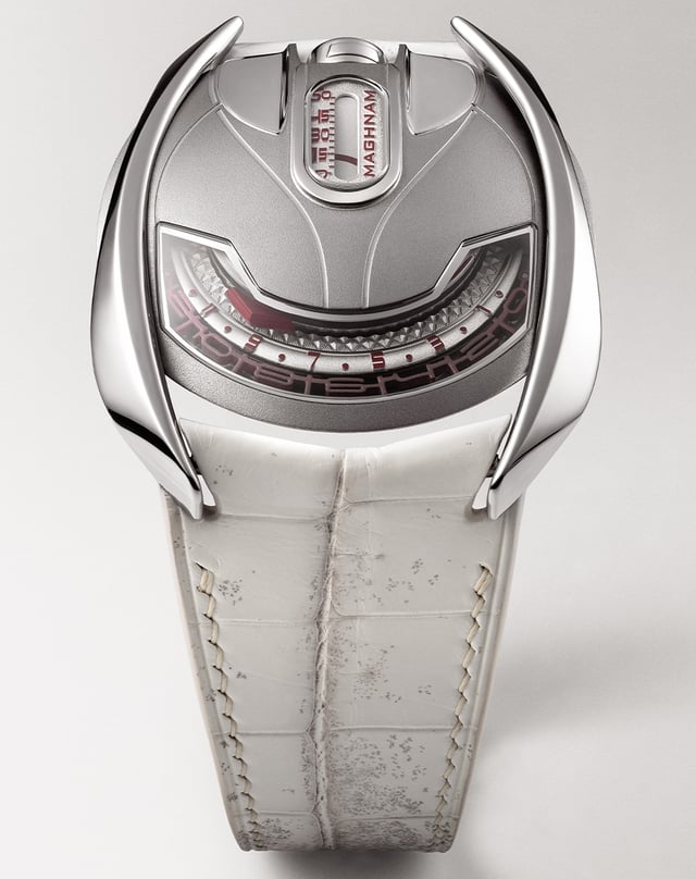 Maghnam – Mohareb, ausgefallene Uhrenkreation aus Edelstahl mit Handaufzugskaliber