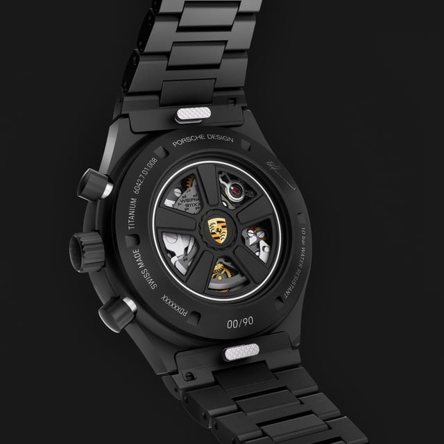 Porsche Design: Chronograph 1 Jubiläumsedition 90 Jahre F. A. Porsche Boden