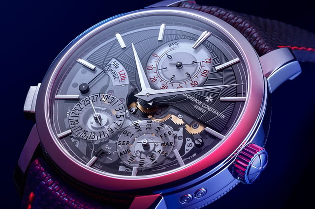Vacheron Constantin Traditionelle Twin Beat Ewiger Kalender, Nahaufnahme Uhr