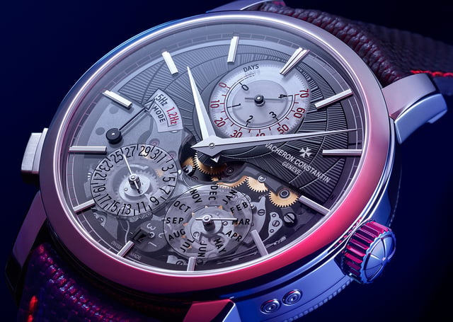 Vacheron Constantin Traditionelle Twin Beat Ewiger Kalender, Nahaufnahme Uhr