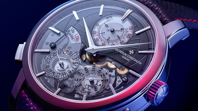 Vacheron Constantin Traditionelle Twin Beat Ewiger Kalender, Nahaufnahme Uhr