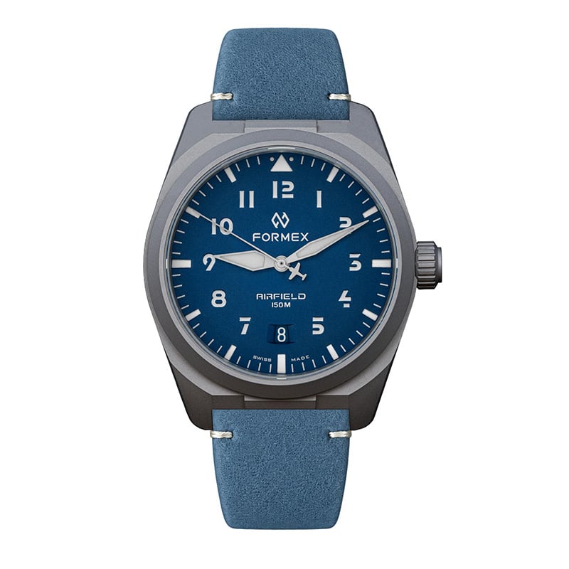 Formex AirField Horizon Blue: Frontansicht blaue Uhr