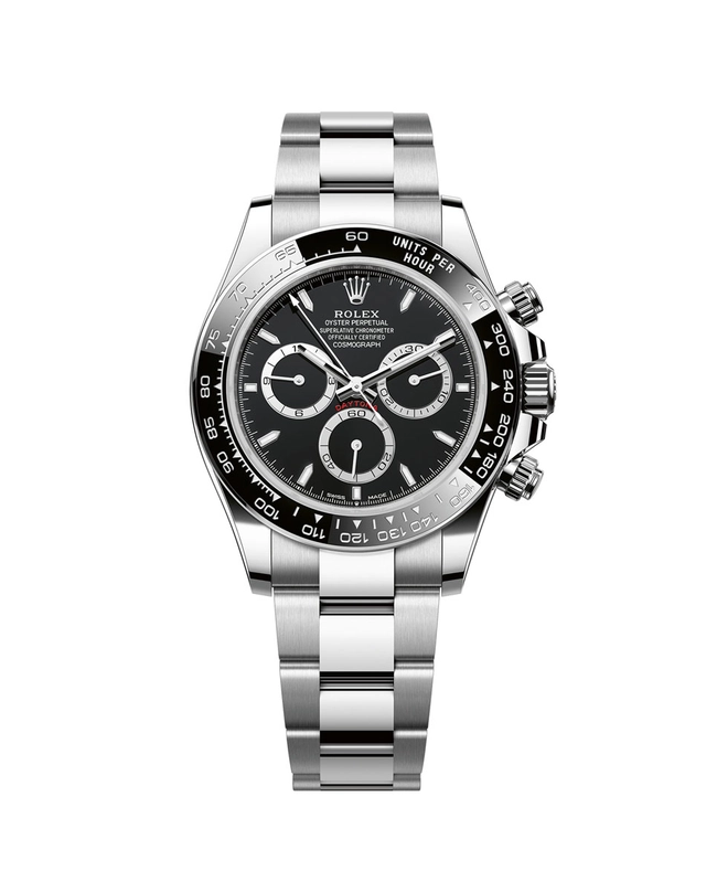 Rolex: Daytona in Edelstahl mit schwarzem Zifferblatt