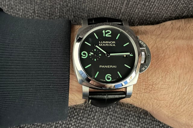 Panerai: Luminor Marina PAM03312 Wristshot WatchTime