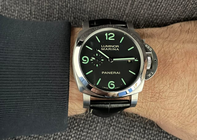 Panerai: Luminor Marina PAM03312 Wristshot WatchTime