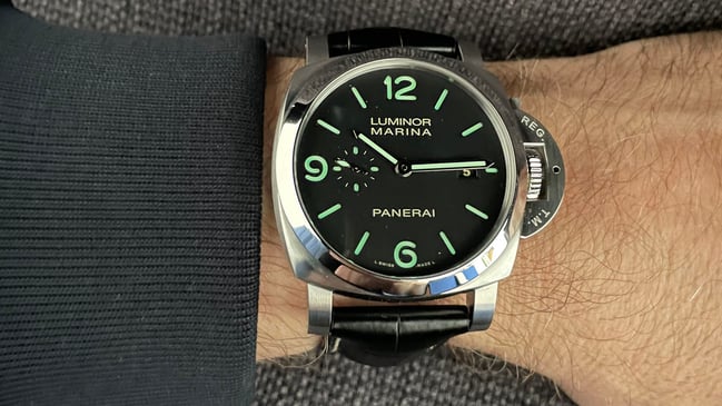 Panerai: Luminor Marina PAM03312 Wristshot WatchTime