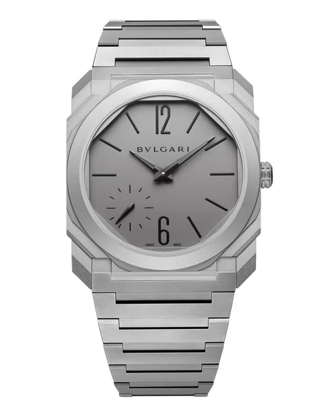 Bvlgari – Octo Finissimo 37, ultraflache Uhr mit Mikrorotor und integriertem Band