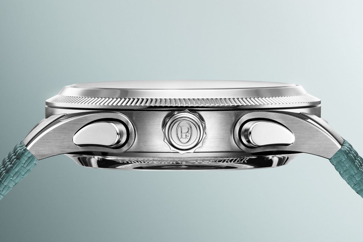 Parmigiani: Tonda PF Sport Chronograph Steel Silver Verzasca Seite