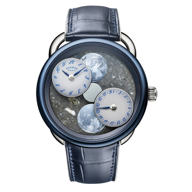 Hermès: Arceau L'heure de la lune Blue Grey Moon