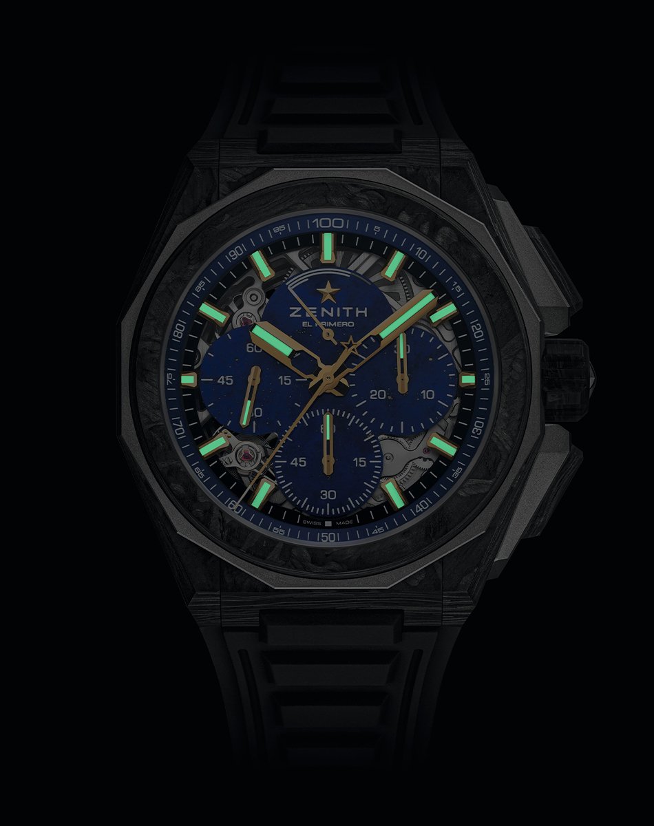 Zenith – Defy Extreme Lapis Lazuli II, hochfrequenter Automatikchronograph mit skelettiertem Zifferblatt
