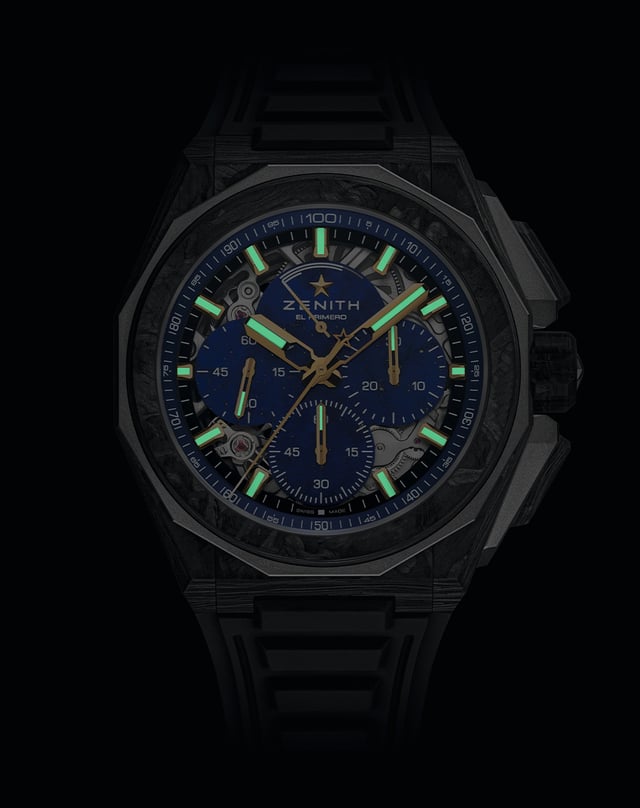 Zenith – Defy Extreme Lapis Lazuli II, hochfrequenter Automatikchronograph mit skelettiertem Zifferblatt