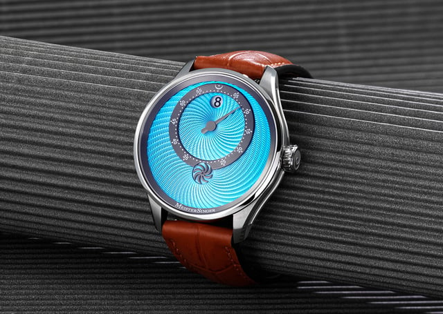 Meistersinger Edition Panthero Jumping Hour Guilloché (ED-PTJH914), Uhr auf Rolle