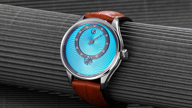 Meistersinger Edition Panthero Jumping Hour Guilloché (ED-PTJH914), Uhr auf Rolle