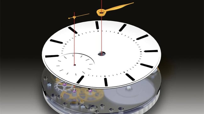 Ein mechanisches Uhrwerk besteht aus mehreren Baugruppen