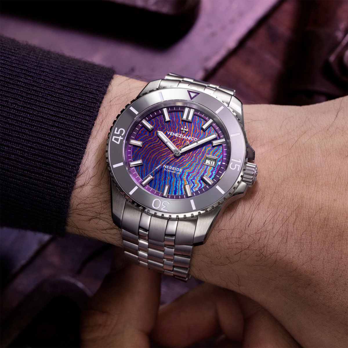 Venezianico Nereide Ti-Damascus Wristshot