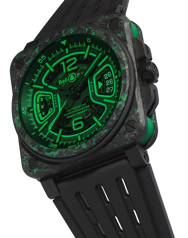 Bell & Ross – BR-X3 Night Vision, quadratische Automatikuhr mit Leuchtmasse 