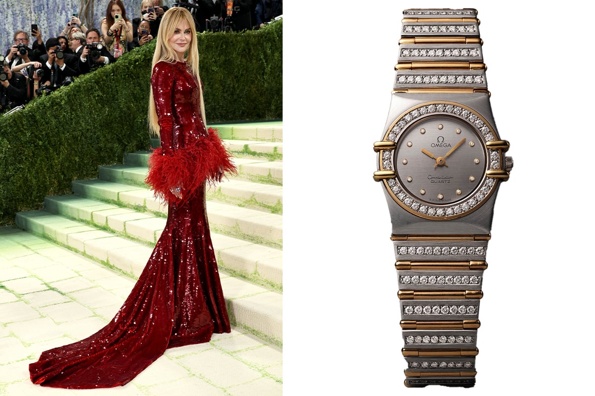 Nicole Kidman – Omega Constellation Manhattan 1982, Vintage-Uhr von Omega auf der Met Gala