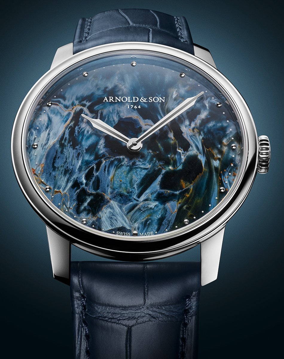 Arnold & Son – HM Pietersite, Dresswatch mit Steinzifferblatt und mechanischem Uhrwerk
