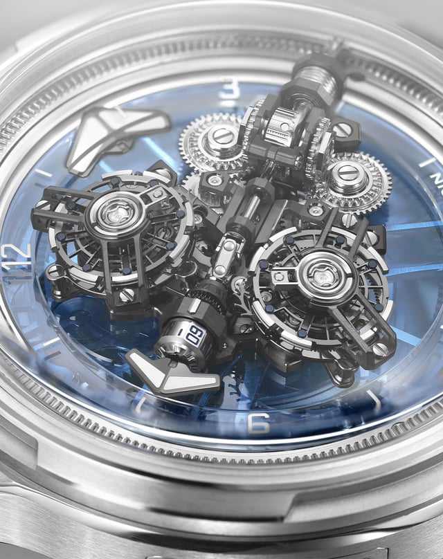 Ulysse Nardin – Super Freak, ausgefallene Automatikuhr aus Weißgold mit zwei Tourbillons